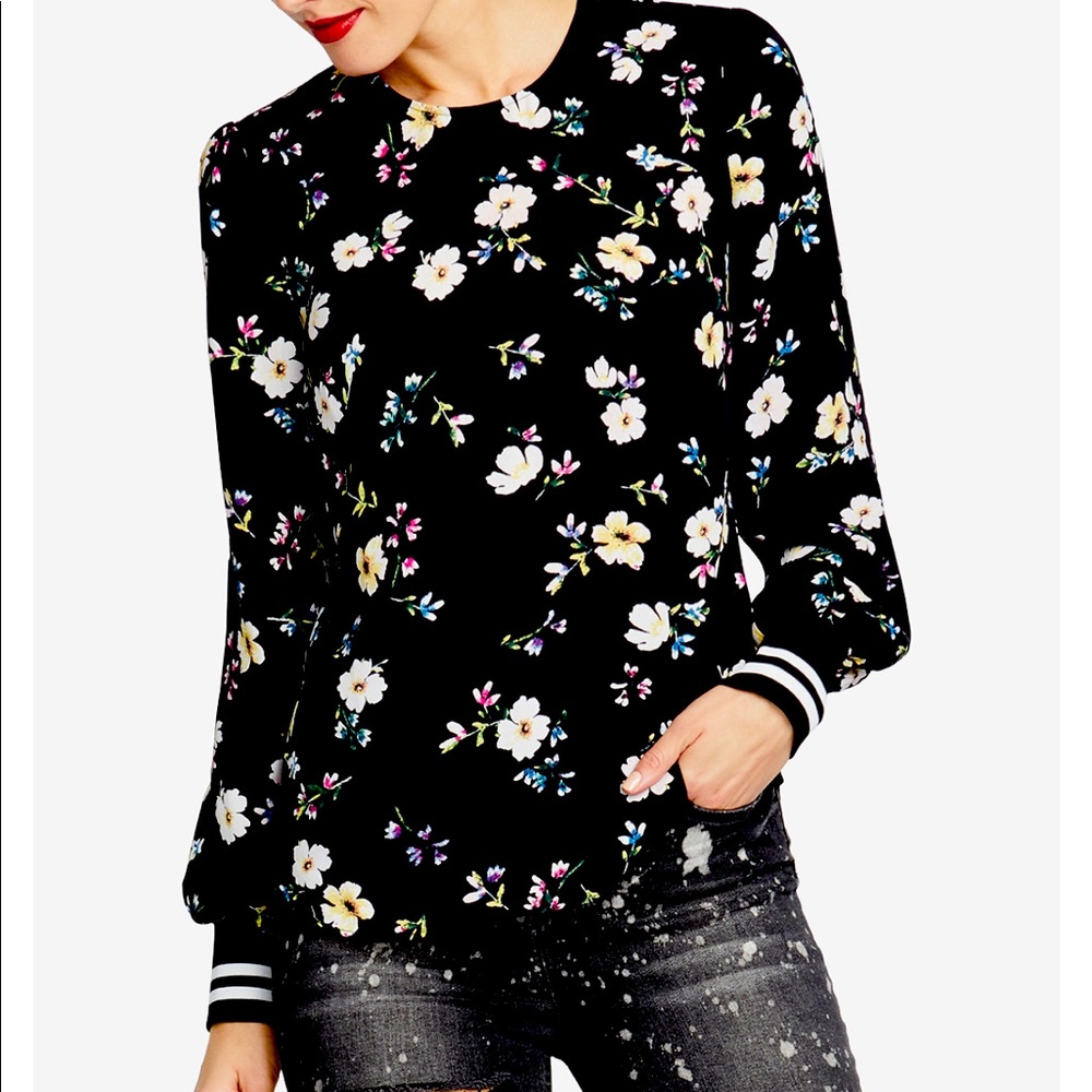 NWT! Rachel Roy Floral Top size L